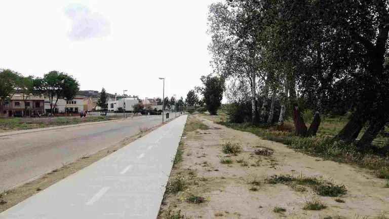 El nuevo carril bici conecta el n&uacute;cleo urbano de Peralta con el pol&iacute;gono y con el carril que une  Falces, Funes, Marcilla y Peralta. GOBIERNO DE NAVARRA