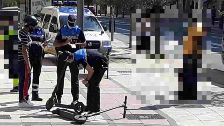 Imagen de archivo de un atropello a un conductor de un patiente el&eacute;ctrico. POLIC&Iacute;A MUNICIPAL DE PAMPLONA