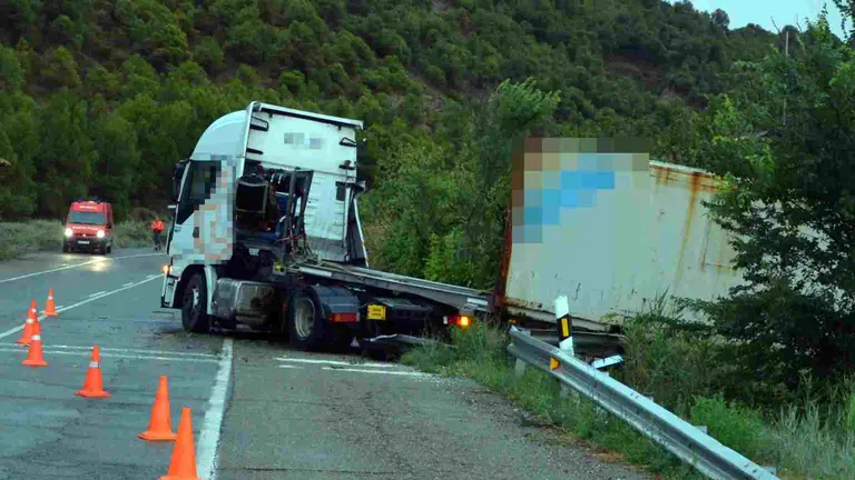 El conductor del cami&oacute;n que dio positivo en drogas circulaba por la NA-134. POLIC&Iacute;A FORAL