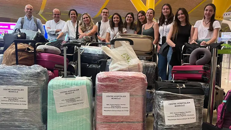 El equipo de la Universidad de Navarra parti&oacute; hacia El Congo este viernes. CEDIDA