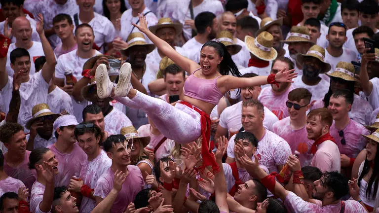 Chupinazo de San Fermín 2023 desde Casa Seminario. PABLO LASAOSA