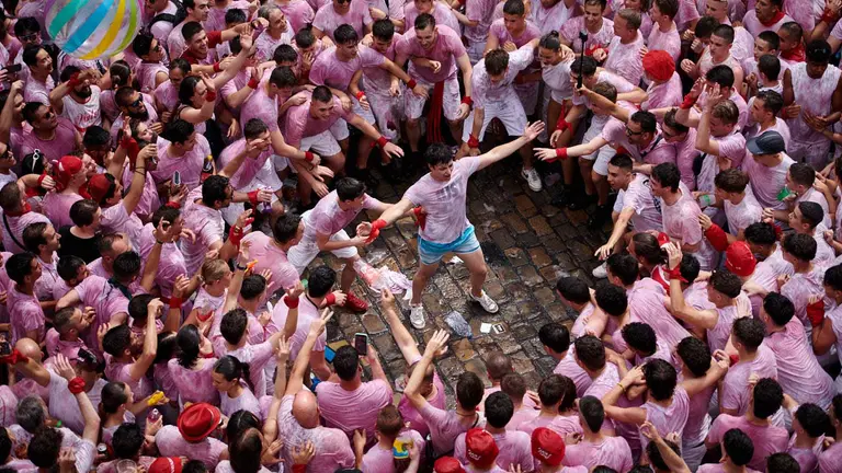 Chupinazo de San Fermín 2023 desde Casa Seminario. PABLO LASAOSA