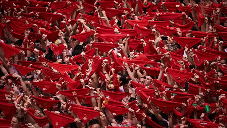 Chupinazo de San Fermín 2023 desde Casa Seminario. PABLO LASAOSA