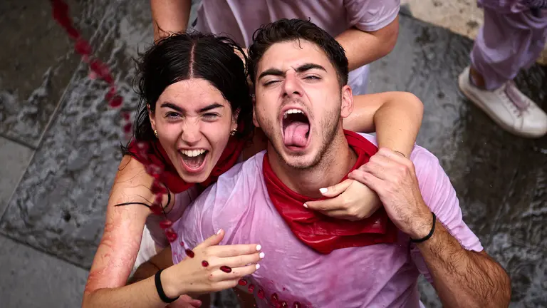 Chupinazo de San Fermín 2023 desde Casa Seminario. PABLO LASAOSA