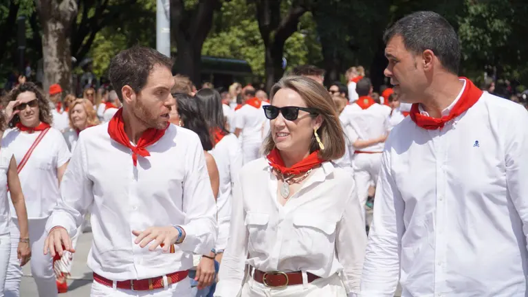 Cuca Gamarra (PP) visita Pamplona en el d&iacute;a de San Ferm&iacute;n. PP NAVARRA
