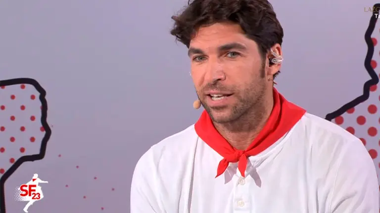 Cayetano Rivera en su presencia en el programa de TVE para el quinto encierro de San Ferm&iacute;n. NAVARRA.COM