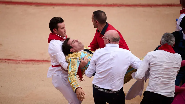 &Uacute;ltima corrida de la Feria del Toro de San Ferm&iacute;n 2023 con toros de Miura para Rub&eacute;n Pinar, Juan Leal y Colombo. PABLO LASAOSA