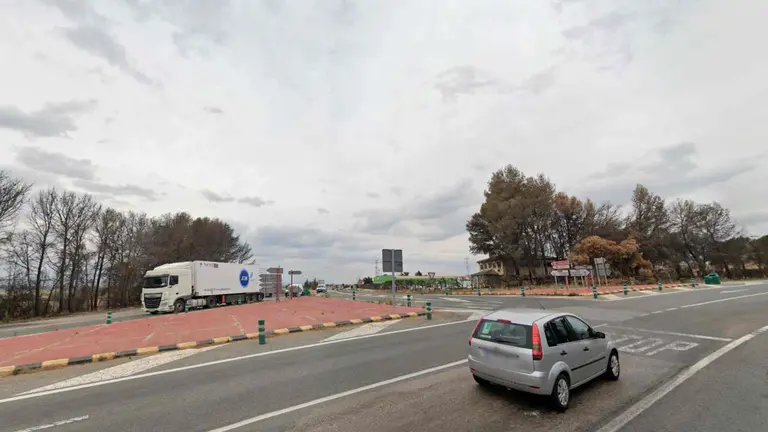 Cruce de Los Abetos, en la N-121 a la altura de Valtierra. GOOGLE MAPS