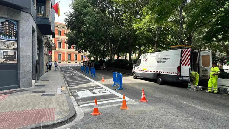 Nuevas paradas de bus tur&iacute;stico en el centro de Pamplona. CEDIDA