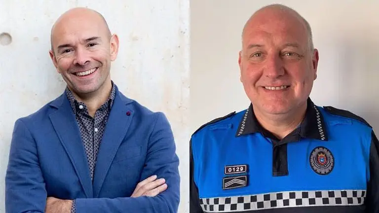 Ignacio Gallardo, nuevo gerente municipal del Ayuntamiento de Pamplona, y Luis Manuel Iribarren, nuevo jefe de Polic&iacute;a Municipal. AYUNTAMIENTO DE PAMPLONA