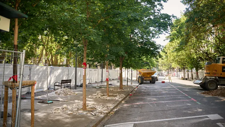 Obras del nuevo p&aacute;rking de plaza de la Cruz. PABLO LASAOSA