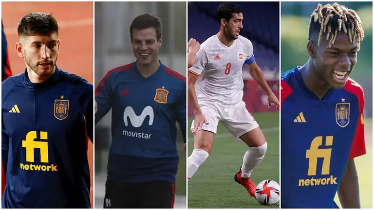 David Garc&iacute;a, C&eacute;sar Azpilicueta, Mikel Merino y Nico Williams defender&aacute;n a Espa&ntilde;a en la pr&oacute;xima cita de la Selecci&oacute;n.