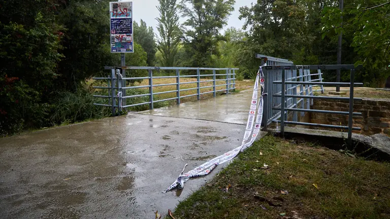 Paso de las tormentas asociadas a la DANA (Depresi&oacute;n Aislada en Niveles Altos) que est&aacute; cruzando la pen&iacute;nsula por las calles de Pamplona. I&Ntilde;IGO ALZUGARAY
