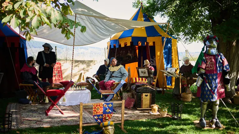 Recreaci&oacute;n hist&oacute;rica de un campamento medieval con motivo de la celebraci&oacute;n de los 600 a&ntilde;os del Privilegio de la Uni&oacute;n. PABLO LASAOSA