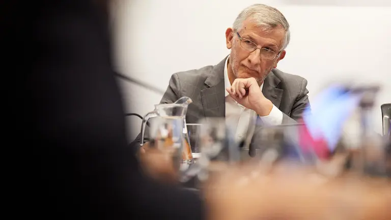 Comparecencia en la Comisi&oacute;n de Presidencia e Igualdad del Parlamento de Navarra del vicepresidente del Gobierno foral, F&eacute;lix Taberna, para informar sobre las l&iacute;neas de trabajo que desarrollar&aacute; su departamento en esta legislatura. I&Ntilde;IGO ALZUGARAY