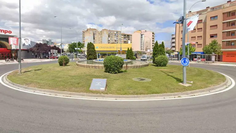 Rotonda de la Plaza Europa de Tudela. GOOGLE MAPS