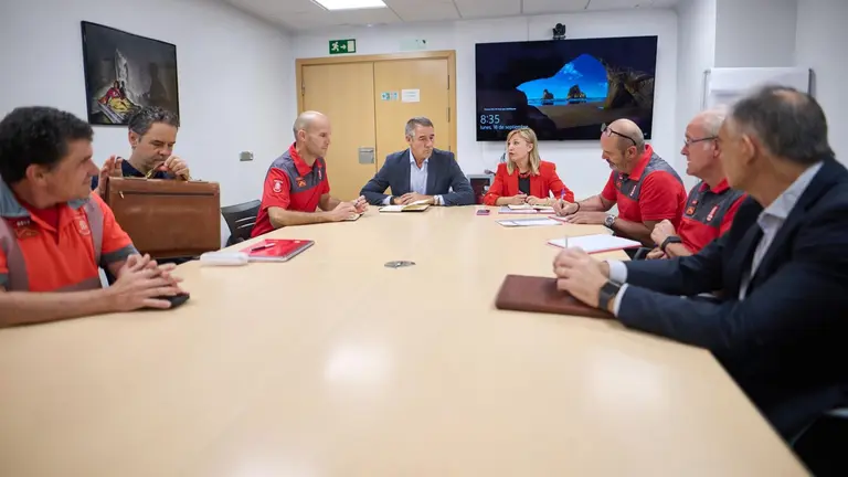 Reuni&oacute;n con la Polic&iacute;a Foral. - MIGUEL OSES / EUROPA PRESS