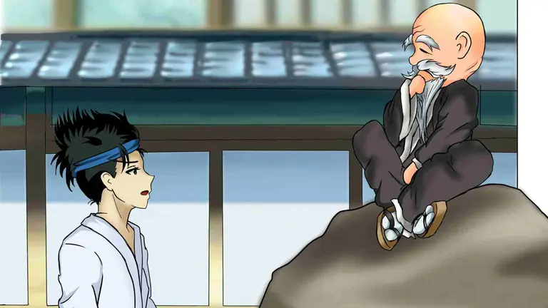 Vi&ntilde;eta del c&oacute;mic "C&oacute;mo enfrentarte a tu peor enemigo", escrito y coordinado por el instructor de karate y coach deportivo navarro Jokin Ilundain. CEDIDA