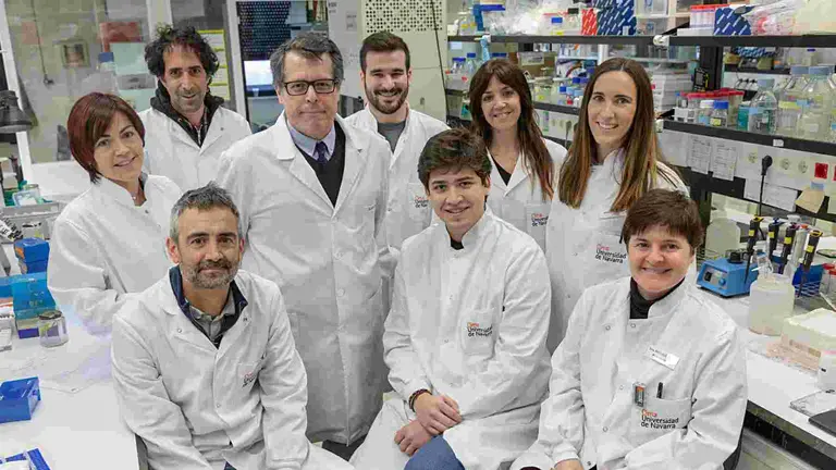 Profesionales del Grupo de Hepatolog&iacute;a del Cima Universidad de Navarra,
coordinadores del estudio. CIMA