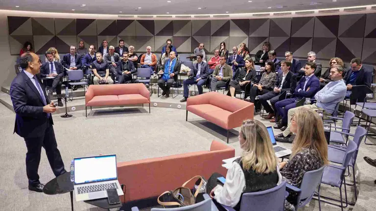 Igor Beguiristain, director general del grupo Lodisna, durante la jornada celebrada en Pamplona. CEDIDA