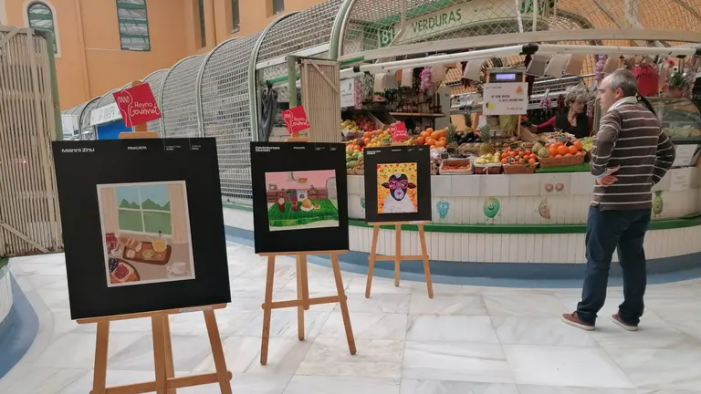 Una exposici&oacute;n reivindica el producto local en el Mercado de Santo Domingo de Pamplona. REYNO GOURMET