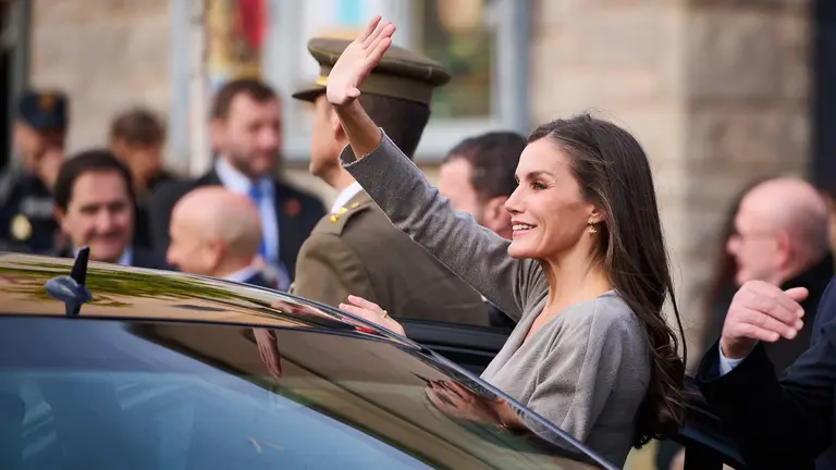 La Reina Letizia visita Tudela con motivo del festival de cine 'Ópera Prima' en su edición de 2023. PABLO LASAOSA