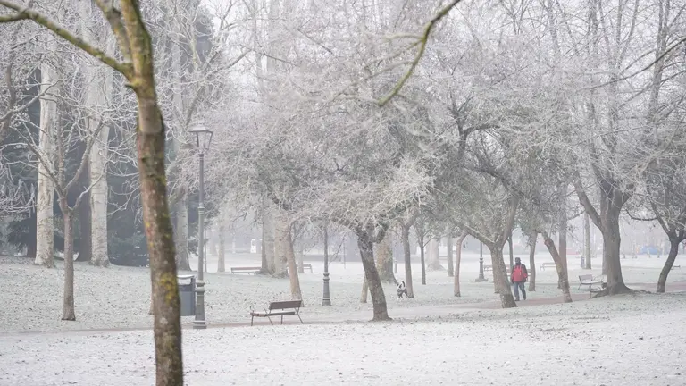 Imagen de archivo de un parque durante una helada. I&Ntilde;AKI BERASALUCE / EUROPA PRESS