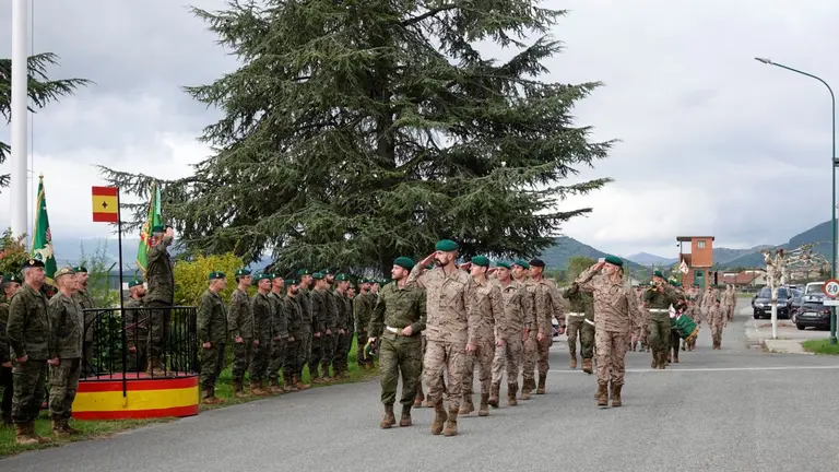 Imagen de la despedida en Aizo&aacute;in de los militares que viajar&aacute;n a Mali pr&oacute;ximamente. CEDIDA