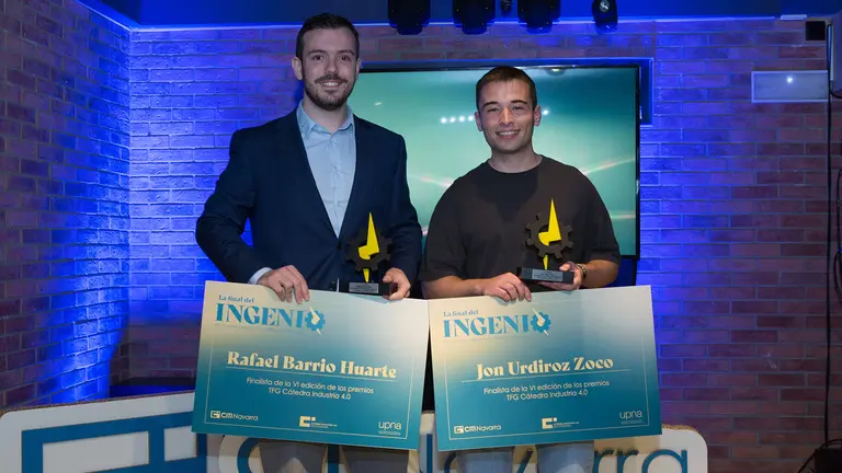 . Rafael Barrio Huarte, graduado en ingenier&iacute;a mec&aacute;nica y Jon Urdiroz Zoco, graduado en ingenier&iacute;a de tecnolog&iacute;as industriales. CEDIDA