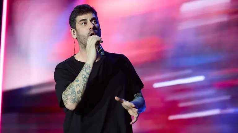 Concierto de Melendi, dentro de su gira &ldquo;20 A&ntilde;os Sin Noticias&rdquo;, en el pabell&oacute;n Navarra Arena de Pamplona. I&Ntilde;IGO ALZUGARAY