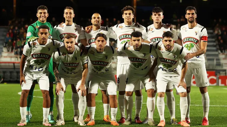 Equipo titular del Tudelano que ha jugado ante el Athletic B en Lezama. @cdtudelano