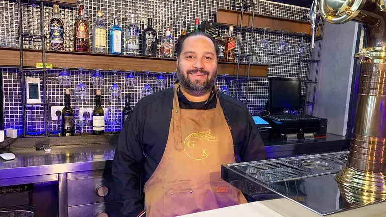 Keivi Pineda en el restaurante Go Kalean de Pamplona. Navarra.com