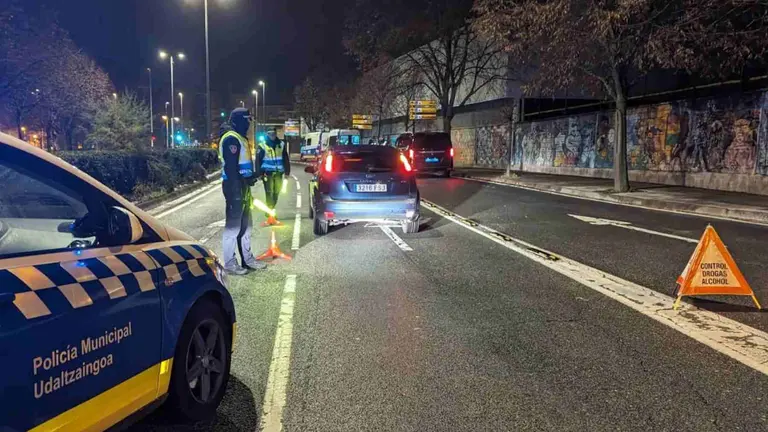 Control de alcoholemia de la Polic&iacute;a Municipal de Pamplona. PM