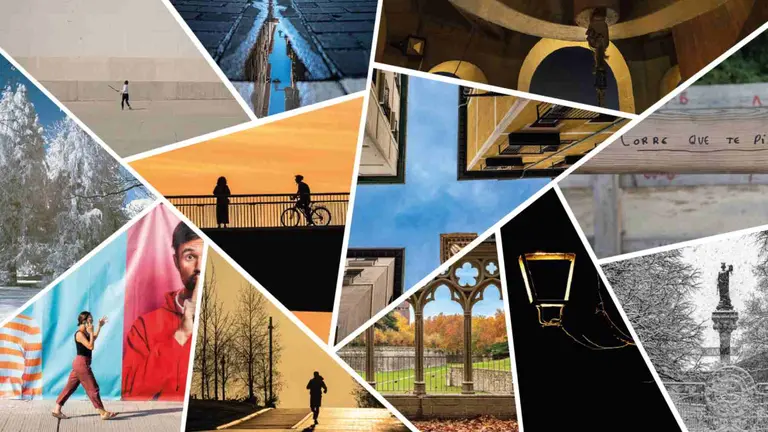 Composici&oacute;n con las 12 im&aacute;genes seleccionadas para el calendario municipal de 2024. AYUNTAMIENTO DE PAMPLONA