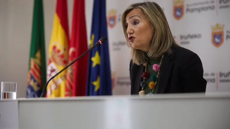 La alcaldesa de Pamplona, Cristina Ibarrola, informa sobre los asuntos tratados en la Junta de Gobierno Local. I&Ntilde;IGO ALZUGARAY