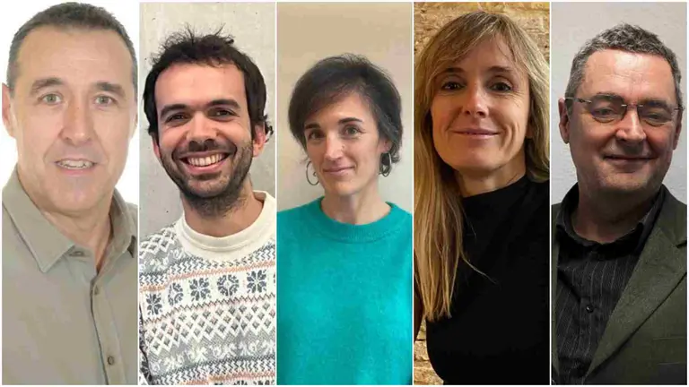 Juan Manuel Gil Larequi, &Iacute;&ntilde;igo G&oacute;mez Egu&iacute;luz, Elian Pe&ntilde;a Guerrero, Arantxa Campo Mayo y Jon Ander P&eacute;rez-Ilzarbe Sarag&uuml;eta. AYUNTAMIENTO DE PAMPLONA