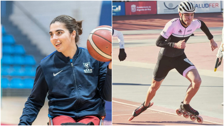 Beatriz Zudaire y Daniel Milagros, los dos mejores deportistas de Navarra. ARCHIVO