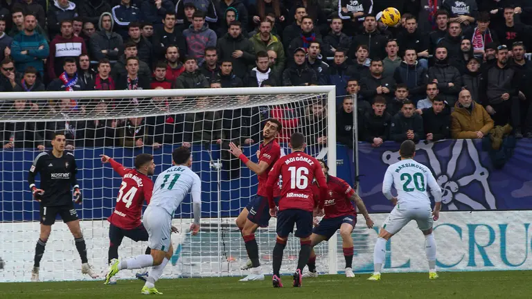 Partido de La Liga EA Sports entre CA Osasuna y Getafe CF disputado en el estadio de El Sadar en Pamplona. I&Ntilde;IGO ALZUGARAY