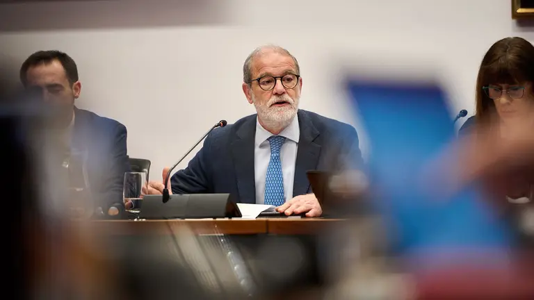 Comparecencia para que el presidente de la C&aacute;mara de Comptos, Ignacio Cabeza, exponga las conclusiones del informe sobre el Sector P&uacute;blico Local de Navarra, ejercicio 2021. PABLO LASAOSA