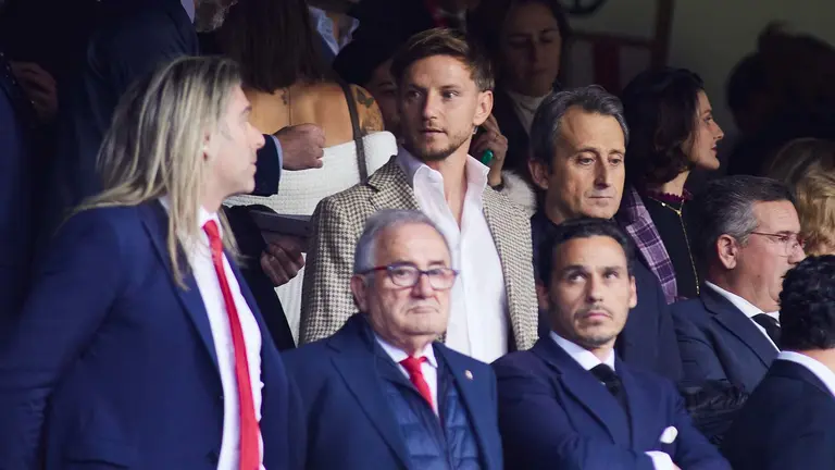 Luis Sabalza, presidente de Osasuna, durante el partido Sevilla-Osasuna disputado este domingo en el estadio Ramón Sánchez Pizjuán. 
Joaquin Corchero / AFP7 / Europa Press
