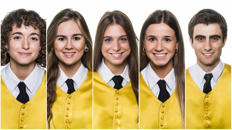 Nerea Aldabe Gonz&aacute;lez, Marina L&oacute;pez-Dicastillo C&iacute;a, Amaya Huici Eslava, Adriana Garc&iacute;a Go&ntilde;i y Javier Go&ntilde;i Lara, los cinco navarros estudiantes de la UN que se han metido entre los 100 mejores del MIR de toda Espa&ntilde;a