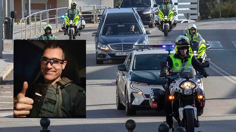 Pamplona despedir&aacute; este domingo a David P&eacute;rez Carracedo, asesinado junto a otro compa&ntilde;ero de la Guardia Civil por unos narcotraficantes en Barbate (C&aacute;diz). EFE/Rom&aacute;n R&iacute;os