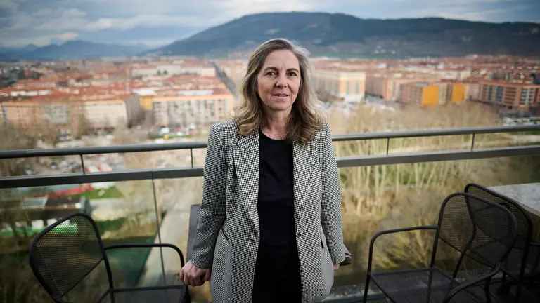 Ana Gorostiza, de Restaurante El Buho, en la calle Descalzos 56-58 de Pamplona. PABLO LASAOSA