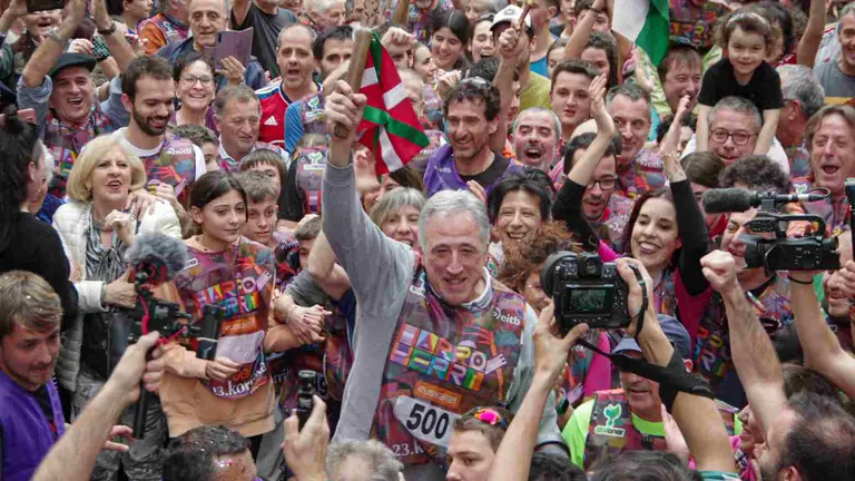 Asirón en la Korrika de 2024. KORRIKA