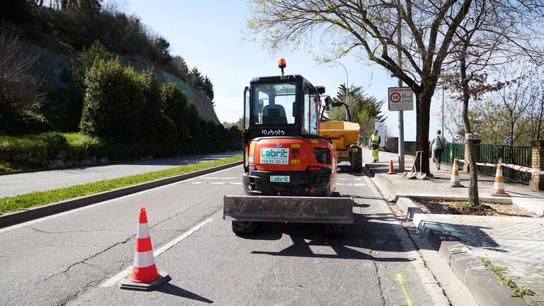 Cuesta de Beloso entre Pamplona y Burlada, donde en breve van a comenzar las obras para el carril bici. I&Ntilde;IGO ALZUGARAY