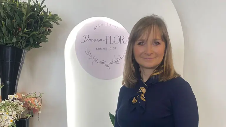 Danute Zabulioniene, dueña de Decoraflora en Tudela. CEDIDA