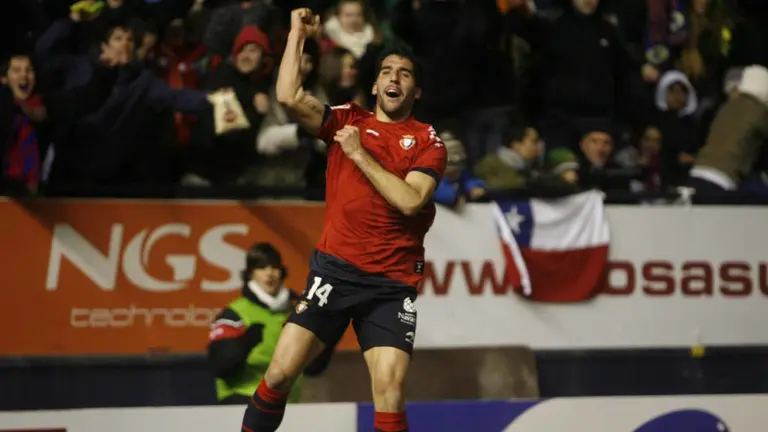 Ra&uacute;l Garc&iacute;a en un partido de la &uacute;ltima temporada que visti&oacute; la camiseta de Osasuna. OSASUNA