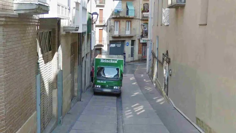 La calle la Imprenta de Estella cambia de direcci&oacute;n. GOOGLEMAPS
