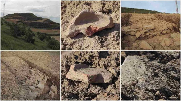 Restos arqueol&oacute;gicos de un poblado de la edad del hierro encontrados en Tiebas-Muruarte de Reta. AMIGOS DE MURU ARTEDERRETA