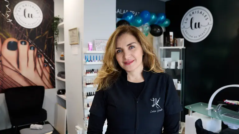 Centro de estética Lu Grisales Notion de Beautè, en la calle Benjamin de Tudela 10 de Pamplona. IÑIGO ALZUGARAY